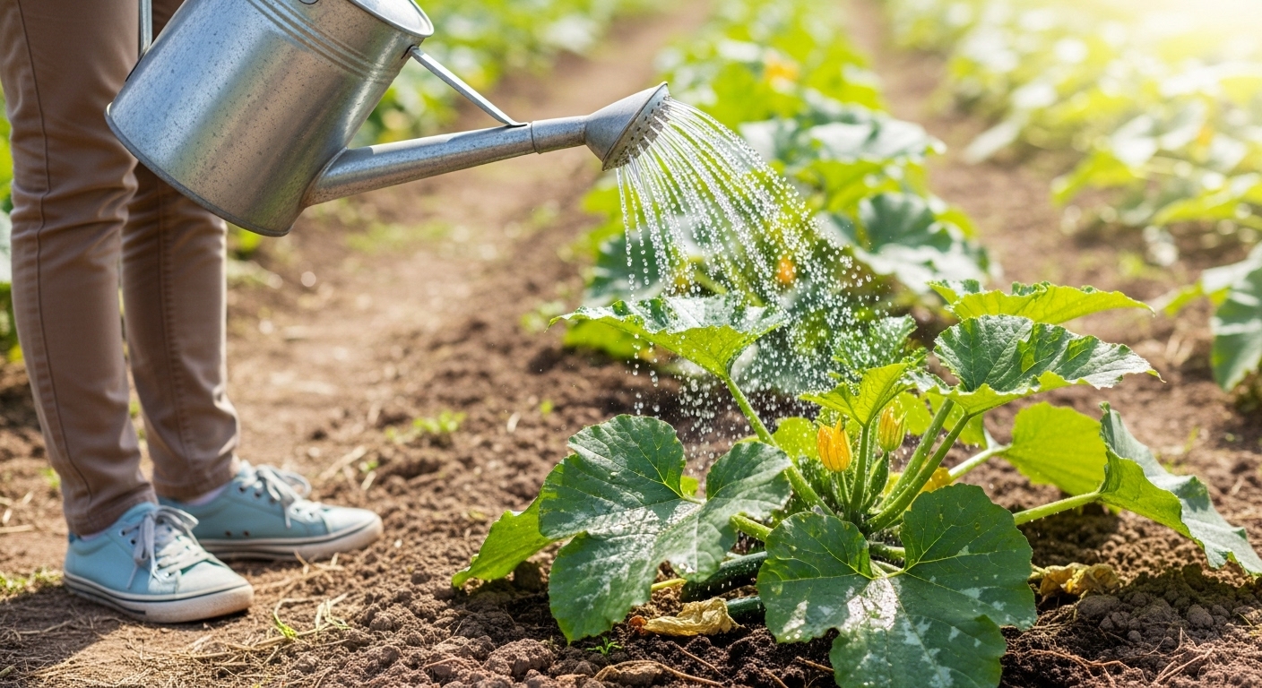 Полив кабачков в открытом грунте: как часто, какой водой и другие вопросы