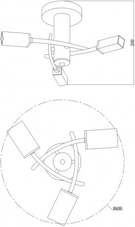 Потолочная люстра Lumi V1160-3C