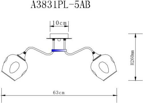 Потолочная люстра Monica A3831PL-5AB