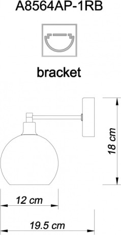 Бра Rosaria A8564AP-1RB