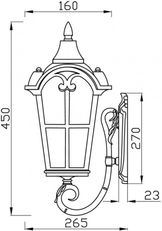 Настенный фонарь уличный Albion O413WL-01BZ1