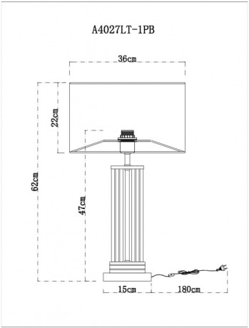 Интерьерная настольная лампа Matar A4027LT-1PB