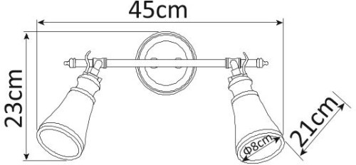 Спот Vento A9231AP-2CC