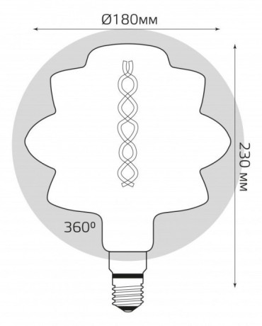 Лампочка светодиодная филаментная Vintage Filament Flexible 161802008