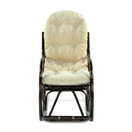 Кресло-качалка с подножкой, темно-коричневый, bigarden