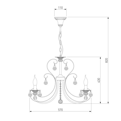 Подвесная люстра MW-Light Ариадна 450012506