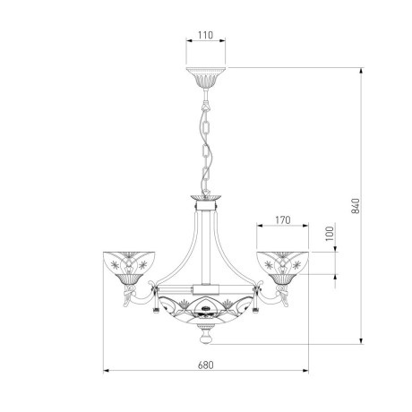 Подвесная люстра Citilux Базель CL407154