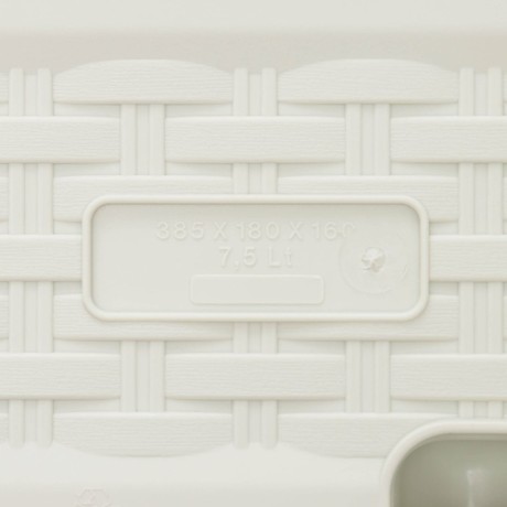 Ящик балконный «Ротанг», 40 см, цвет белый