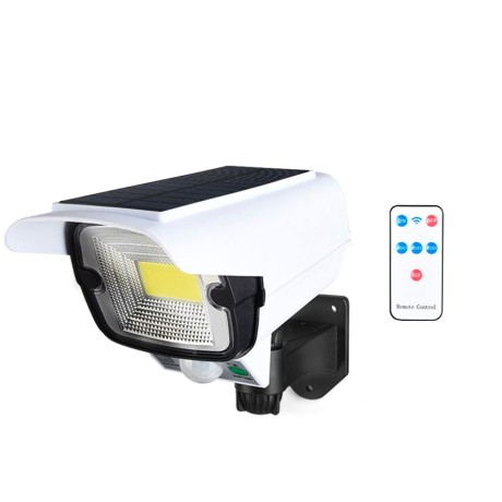 Муляж уличной видеокамеры YG-1588 с прожектором, датчиком движения, солнечной панелью, пультом ДУ