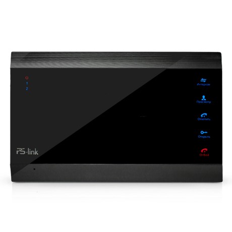 Видеодомофон проводной Ps-Link PS-706DP-FHD Черный с экраном 7" реле ворот интеркомом