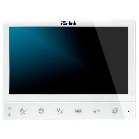 Видеодомофон проводной Ps-Link PS-729DP-FHD Белый с экраном 7" и реле ворот