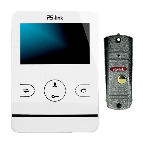 Комплект видеодомофона с вызывной панелью Ps-Link KIT-402DPW-201CR-S