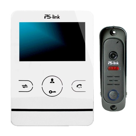 Комплект видеодомофона с вызывной панелью Ps-Link KIT-402DPW-206CR-B