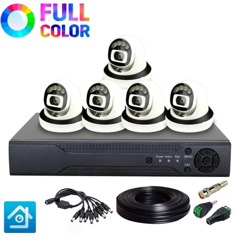 Комплект видеонаблюдения AHD 2Мп Ps-Link KIT-A205HDC / 5 камер / FullColor