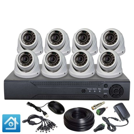 Комплект видеонаблюдения AHD 2Мп Ps-Link KIT-A208HDV / 8 камер / антивандальный