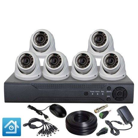 Комплект видеонаблюдения AHD 5Мп Ps-Link KIT-A506HDV / 6 камер / антивандальный