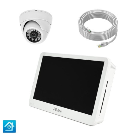 Комплект видеонаблюдения IP Ps-Link KIT-A501IP-POE-LCD / 5Мп / 1 камера / монитор