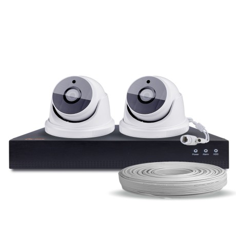 Комплект видеонаблюдения IP Ps-Link KIT-A502IP-POE / 5Мп / 2 камеры / питание POE