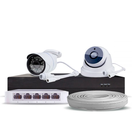 Комплект видеонаблюдения IP Ps-Link KIT-B202IP / 2Мп / 2 камеры