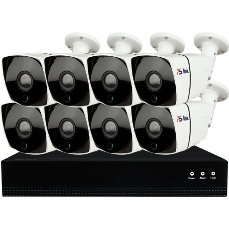 Комплект видеонаблюдения IP Ps-Link KIT-C808IP-POE / 8Мп / 8 камер / питание POE