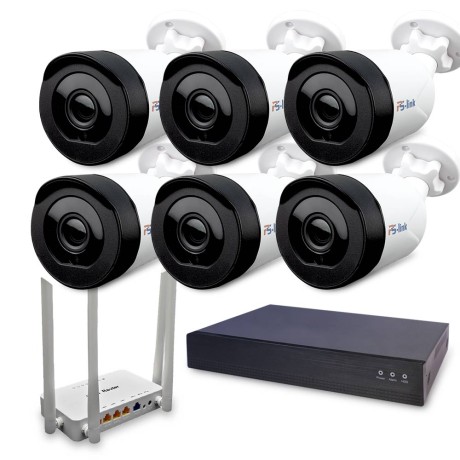 Комплект видеонаблюдения WIFI Ps-Link KIT-XMG306RD-WIFI / 3Мп / 6 камер