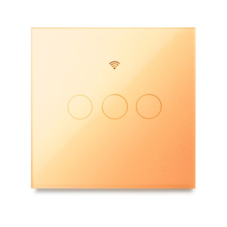 Комплект умного освещения для квартиры-студии Ps-Link PS-2402 / 3 выключателя / WiFi / Золотые