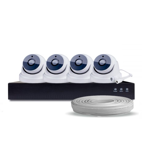 Комплект видеонаблюдения IP Ps-Link KIT-A504IP-POE / 5Мп / 4 камеры / питание POE