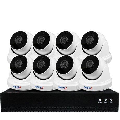 Комплект видеонаблюдения IP Ps-Link KIT-A808IP-POE / 8Мп / 8 камер / питание POE