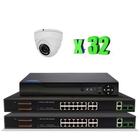 Комплект видеонаблюдения IP Ps-Link KIT-A232IP-POE / 2Мп / 32 камеры / питание POE