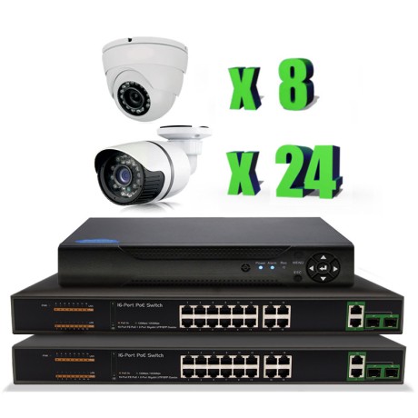 Комплект видеонаблюдения IP Ps-Link KIT-B2824IP-POE / 2Мп / 32 камеры / питание POE
