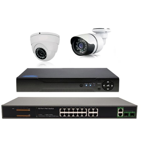 Комплект видеонаблюдения IP Ps-Link KIT-B216IP-POE / 2Мп / 16 камер / питание POE