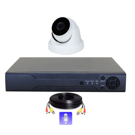Комплект видеонаблюдения AHD 8Мп Ps-Link KIT-A801HDM / 1 камера / запись звука
