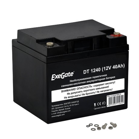 Батарея аккумуляторная EXEGATE DT 1240 (12V 40Ah, под болт М6)