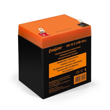 Батарея аккумуляторная EXEGATE 2-5 (12V 5Ah 1221W, клеммы F2)