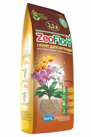 Влагосберегающий грунт ЦеоФлора для орхидей 2,5 л