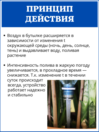 Автополив для комнатных растений, насадка на бутылку Капель, 4 шт