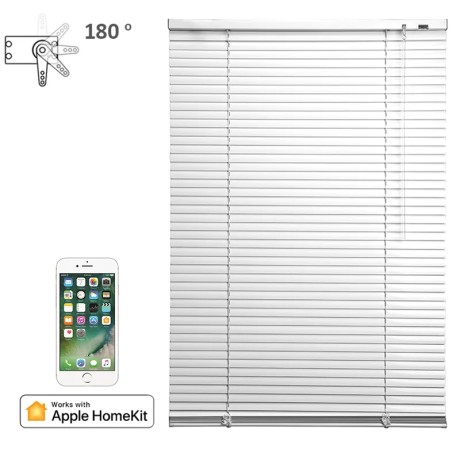 Умные жалюзи Smart Blinds, ver.2, горизонтальные, цвет: серый, ширина 50 см, высота 160 см