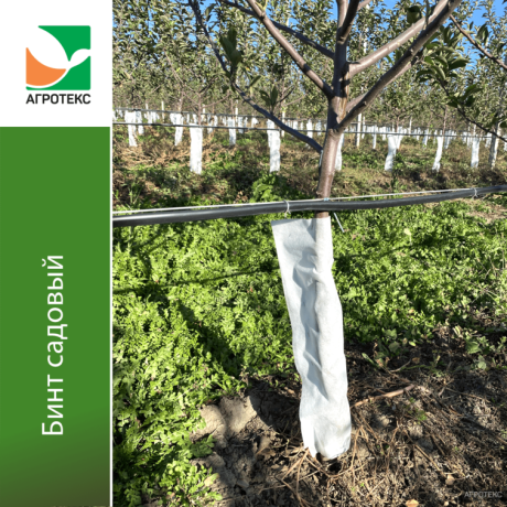 Садовый бинт для деревьев 12 см х 10 м Агротекс с УФ-стабилизатором, белый