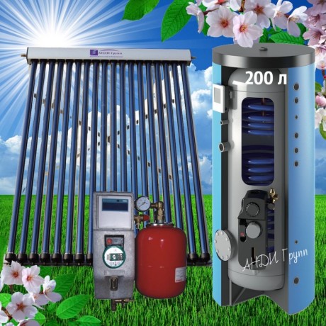 Солнечная сплит-система SH-200-24-Omega-R2  для ГВС и отопления