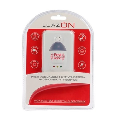 Отпугиватель насекомых и грызунов LuazON LRI-07, ультразвуковой, 200 м2, 220 В, белый Luazon Home 30