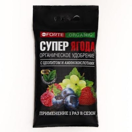 Удобрение органическое Bona Forte"СУПЕР Ягода" с цеолитом и аминокислотами, 2 кг Бона Форте 9095472