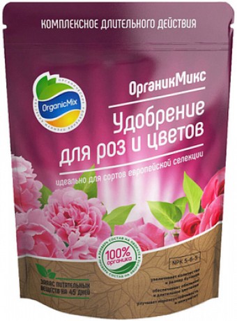 Удобрение ОрганикМикс для роз и цветов 850г
