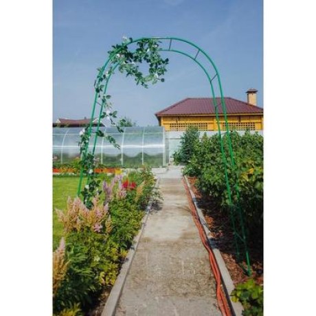 Арка садовая, разборная, 240 х 125 х 36,5 см, металл, зелёная, Greengo 2083021