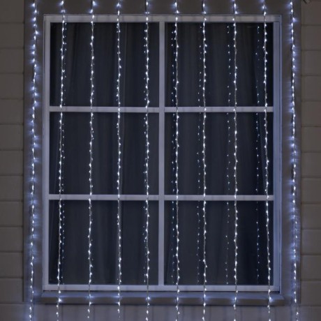 Гирлянда «Водопад» 2 × 3 м, IP44, УМС, белая нить, 800 LED, свечение белое, 8 режимов, 220 В