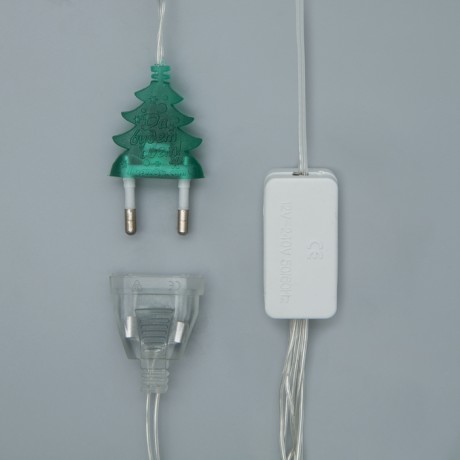 Гирлянда «Занавес» 2 × 1.5 м с насадками «Шарики», IP20, прозрачная нить, 360 LED, свечение мульти (RG/RB), мигание, 220 В