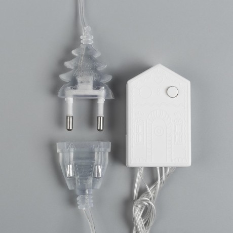 Гирлянда «Занавес» 1.5 × 1 м, IP20, прозрачная нить, 180 LED, свечение белое, 8 режимов, 220 В