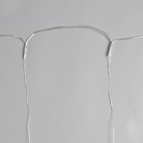 Гирлянда «Занавес» 2 × 2 м роса, IP20, серебристая нить, 300 LED, свечение тёплое белое, 12 В