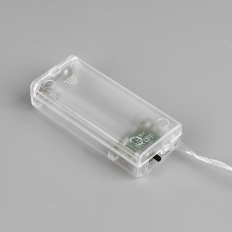Гирлянда «Нить» 2 м роса с насадками «Цветок», IP20, серебристая нить, 20 LED, свечение белое, 2 режима, ААх2