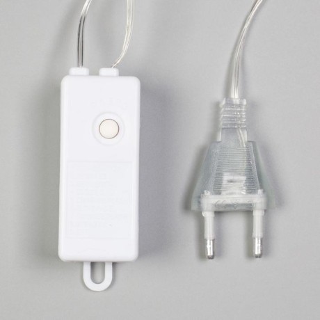 Гирлянда «Нить» 3 м с насадками «Лампочки сердца», IP20, прозрачная нить, 80 LED, свечение мульти, 8 режимов, 220 В
