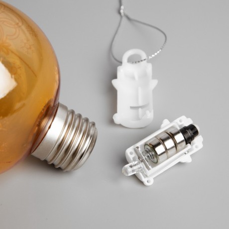 Ёлочный шар «2023», батарейки, 1 LED, свечение тёплое белое